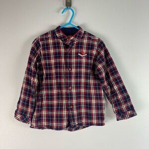 Pili Carrera European Style Boys Plaid Button Up Shirt